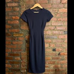 Boohoo Long Navy Dress
